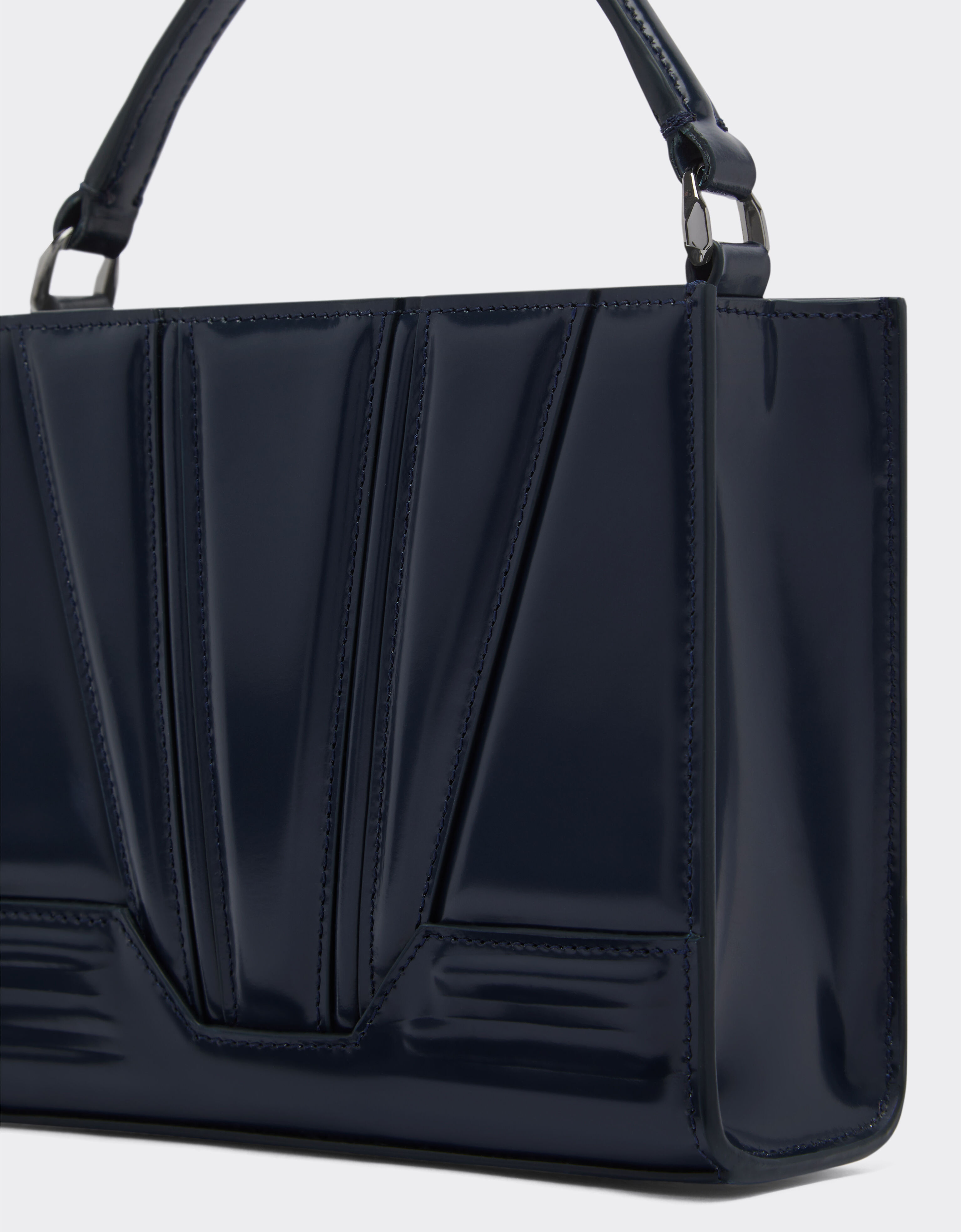 Ferrari Bolso tote Ferrari GT de piel micro cepillada Navy 21463f