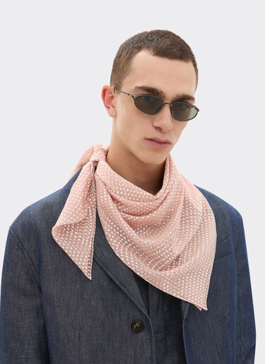 Ferrari Silk foulard with Cavallino Dots print Nude 22480f