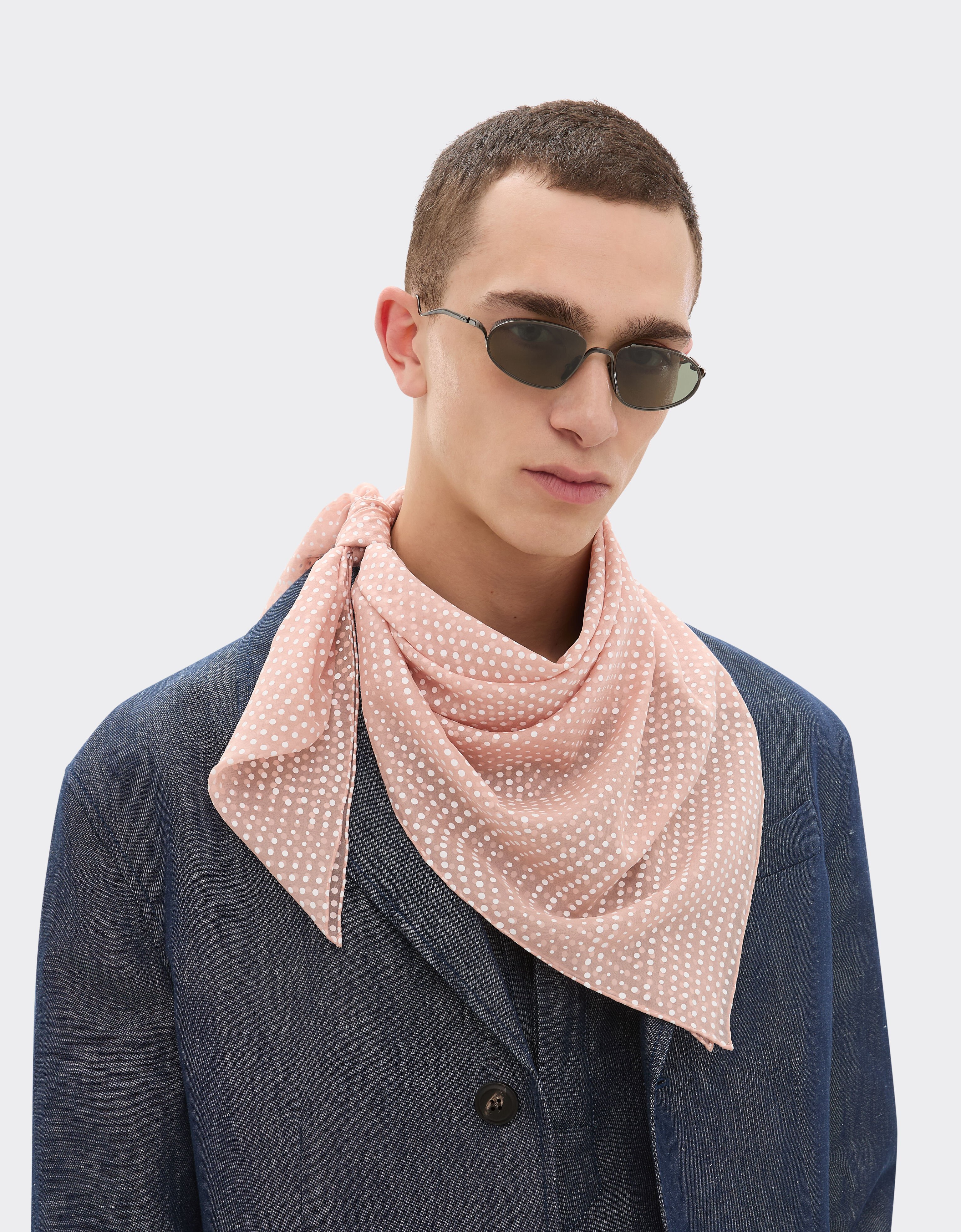 Ferrari Silk foulard with Cavallino Dots print Nude 22480f