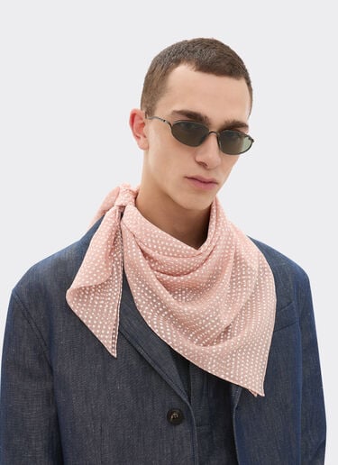 Silk foulard with Cavallino Dots print Ferrari Silk foulard with Cavallino Dots print Nude 22480f