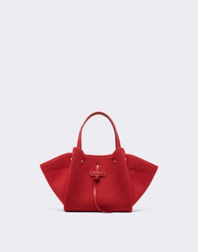 Knitted and Leather Tote Bag Ferrari Knitted and Leather Tote Bag Rosso Magma CBWTO0002YA00006f