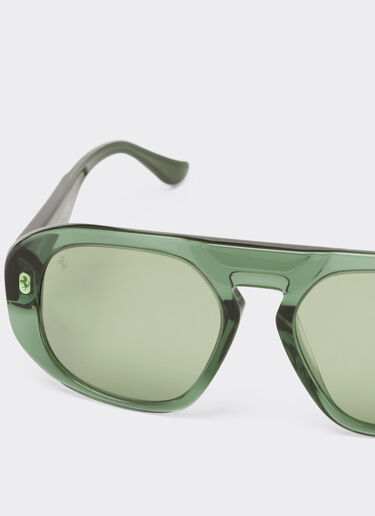 Ferrari Ferrari sunglasses in transparent dark green acetate with green lenses Dark Green LA02Wf