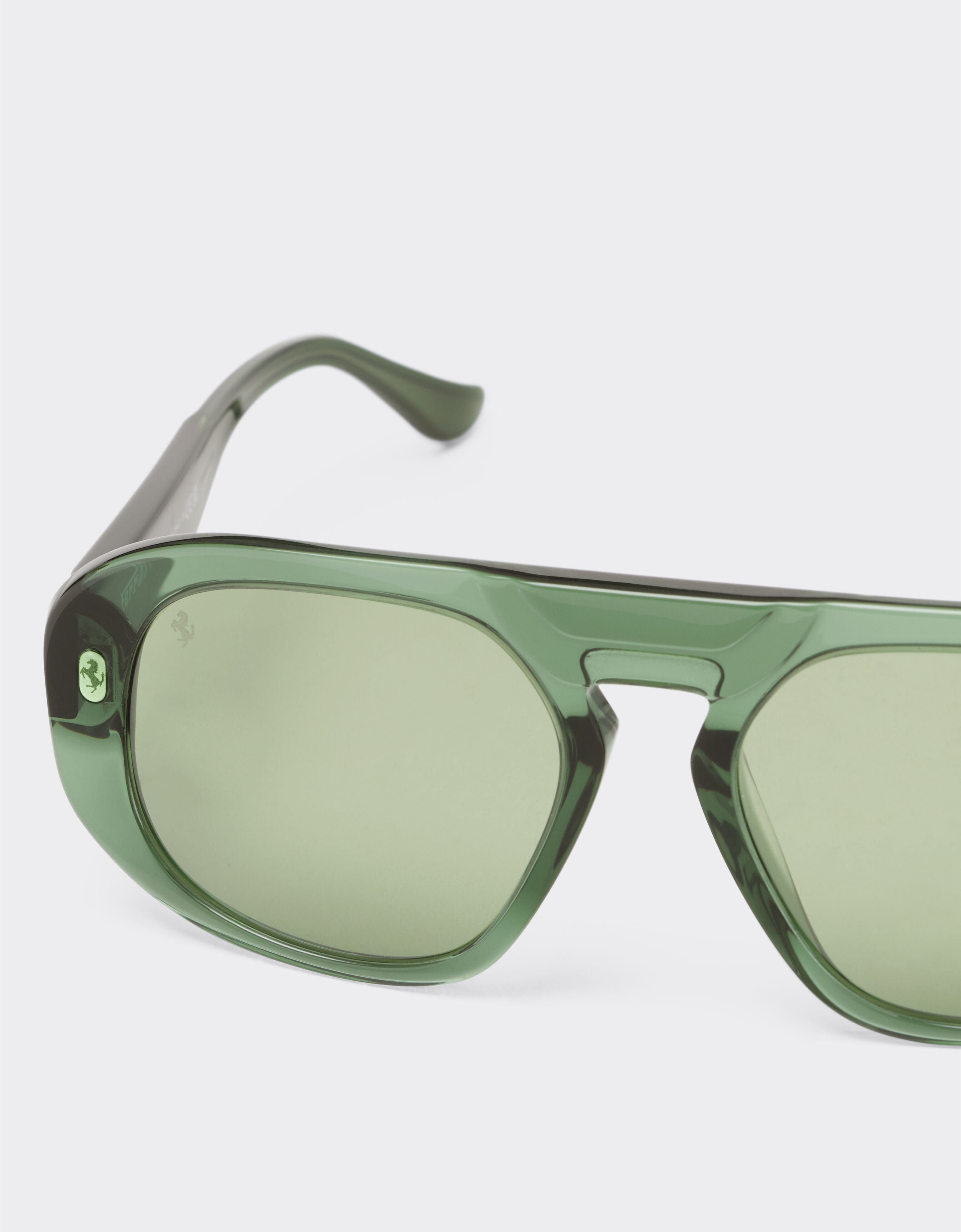 Ferrari Ferrari sunglasses in transparent dark green acetate with green lenses Dark Green LA02Wf