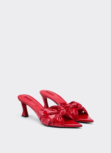 Ferrari Patent leather sandal with knotted design Racing red 49109f