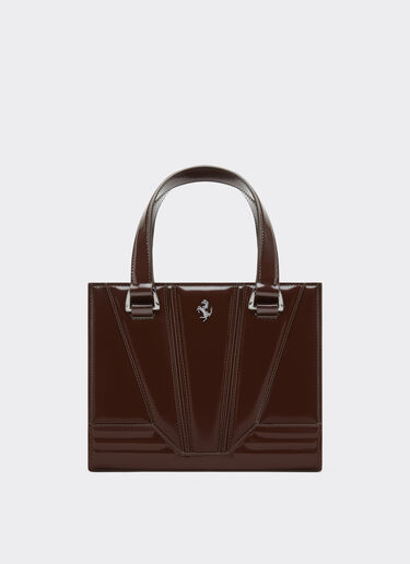 Ferrari Ferrari GT mini tote bag in glossy leather Espresso 49122f
