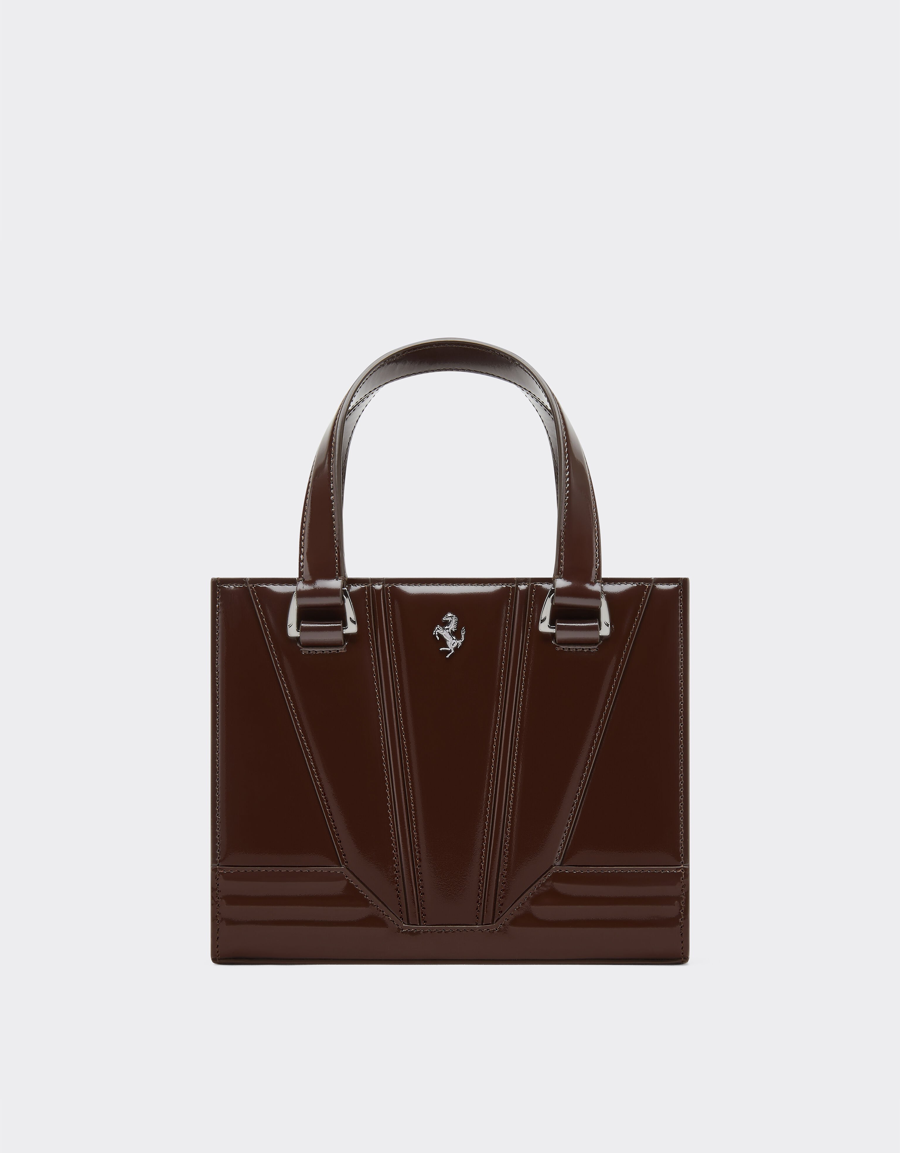 Ferrari Ferrari GT mini tote bag in glossy leather Espresso 49122f