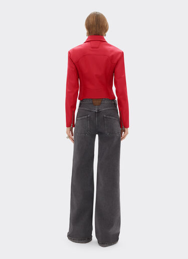 Nappa leather biker jacket Ferrari Nappa leather biker jacket Racing red 21644f