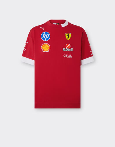 Ferrari Puma for Scuderia Ferrari HP 2025 drivers T-shirt Red LA04Jf
