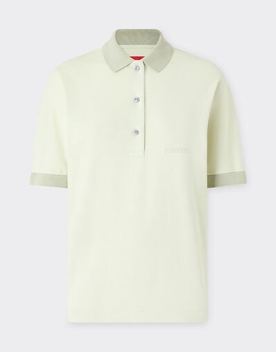 Cotton interlock polo shirt Ferrari Cotton interlock polo shirt Granite Green 50140f