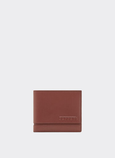 Faltbare Geldbörse aus Leder mit Livree-Motiv Ferrari Faltbare Geldbörse aus Leder mit Livree-Motiv Espresso 49225f