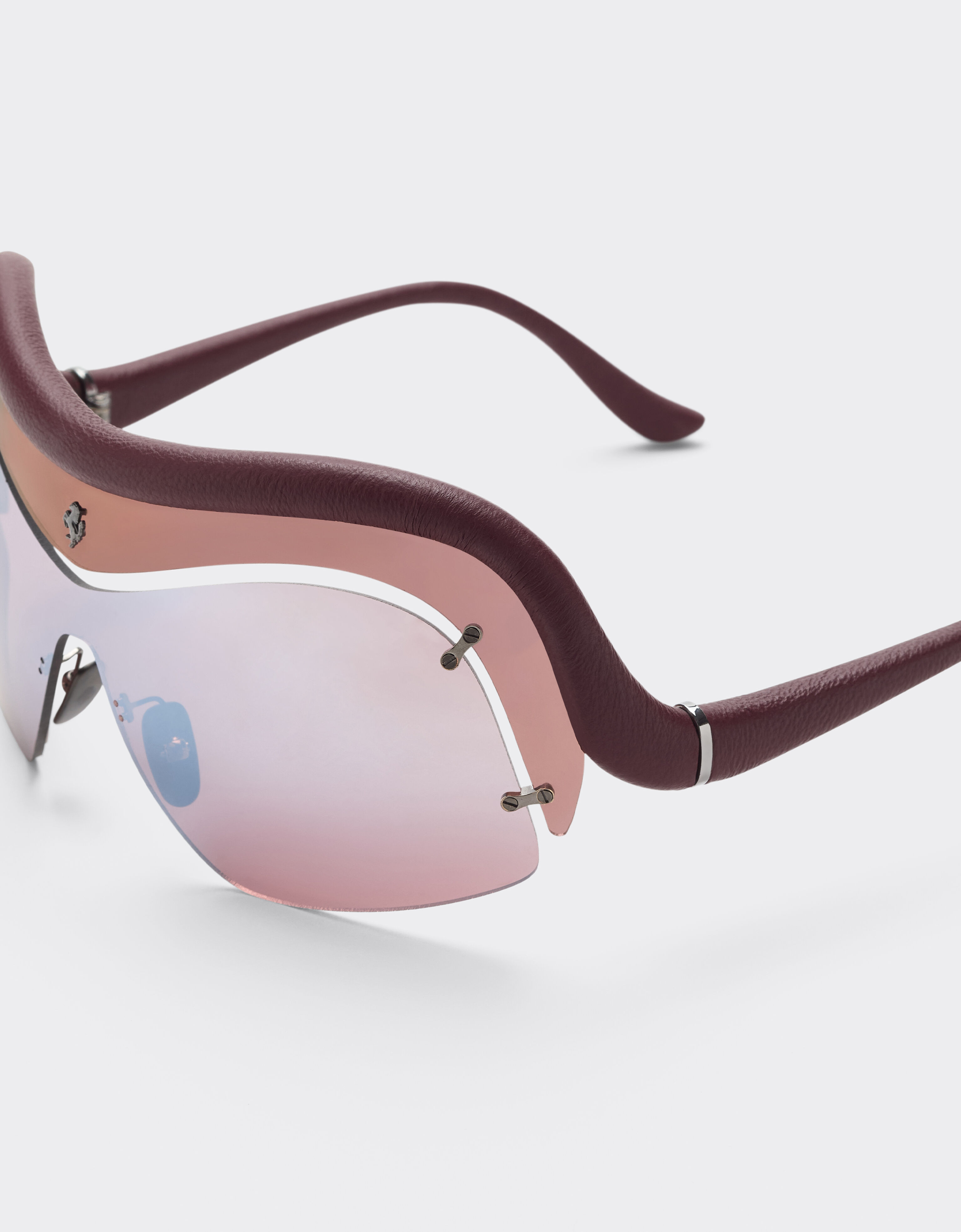 Ferrari Limited Edition Ferrari sunglasses in injected and leather with red and light gray lenses Dark Red LA0F8f