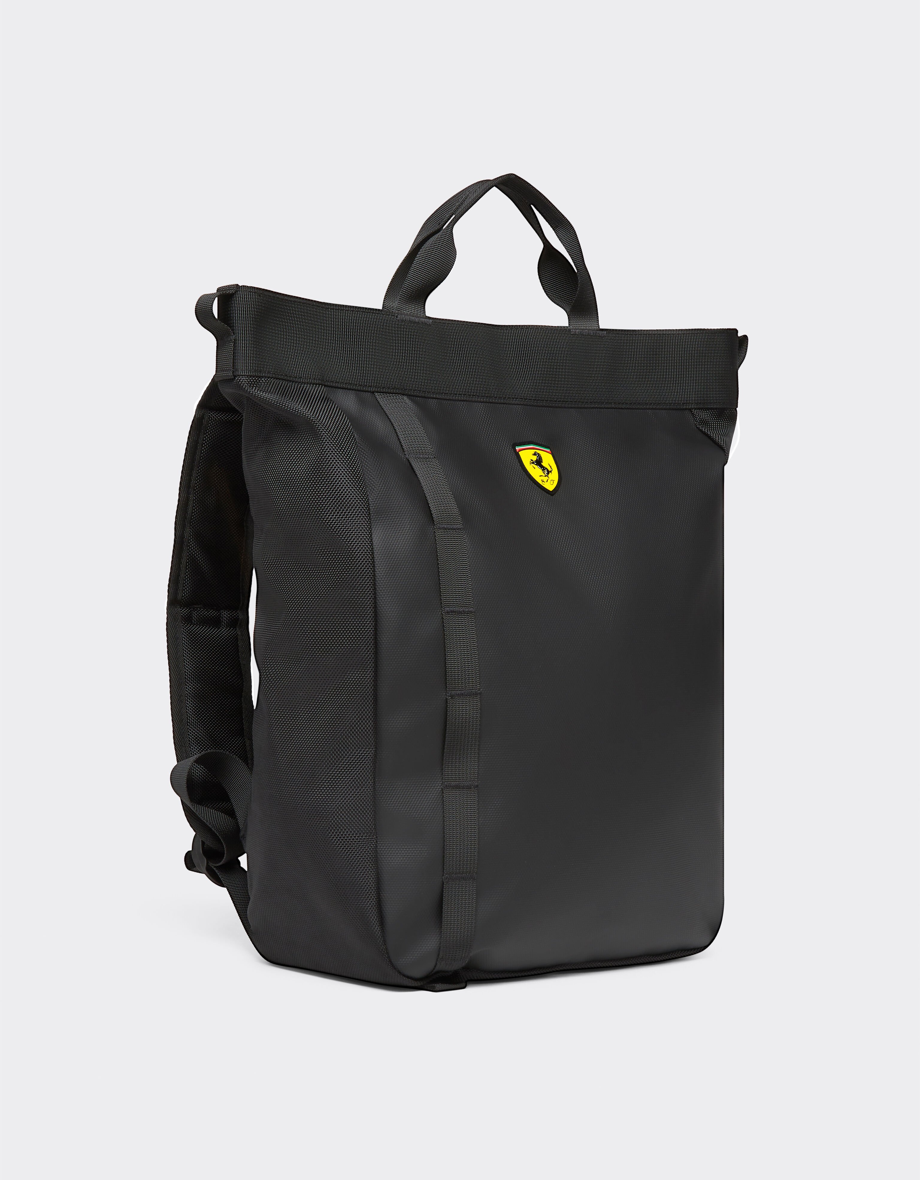  Tote backpack with Ferrari Scudetto Nero SBNBP0016HMM0032f