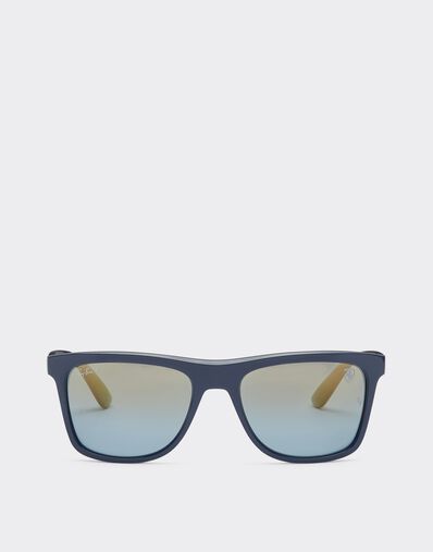 Ferrari Ray-Ban for Scuderia Ferrari RB4413MF blue with gold mirror blue polarised lenses Black Matt F1257f