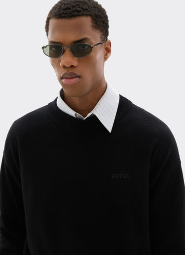 Ferrari Maglia in lana e cashmere con logo Nero 21204f