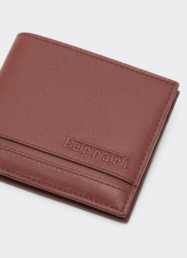 Ferrari Leather folding wallet with livery pattern Espresso 49225f