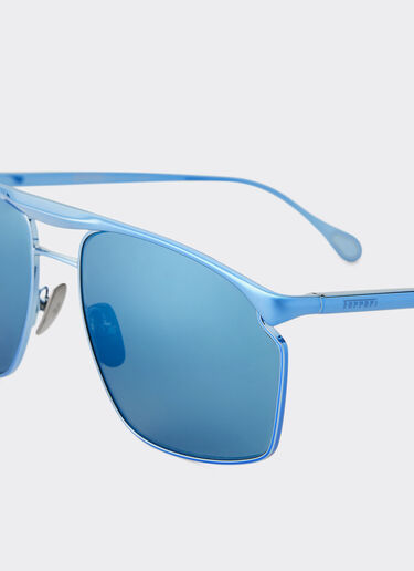 Ferrari Ferrari sunglasses in blue metal with blue mirror lenses Blu Scozia F1538f