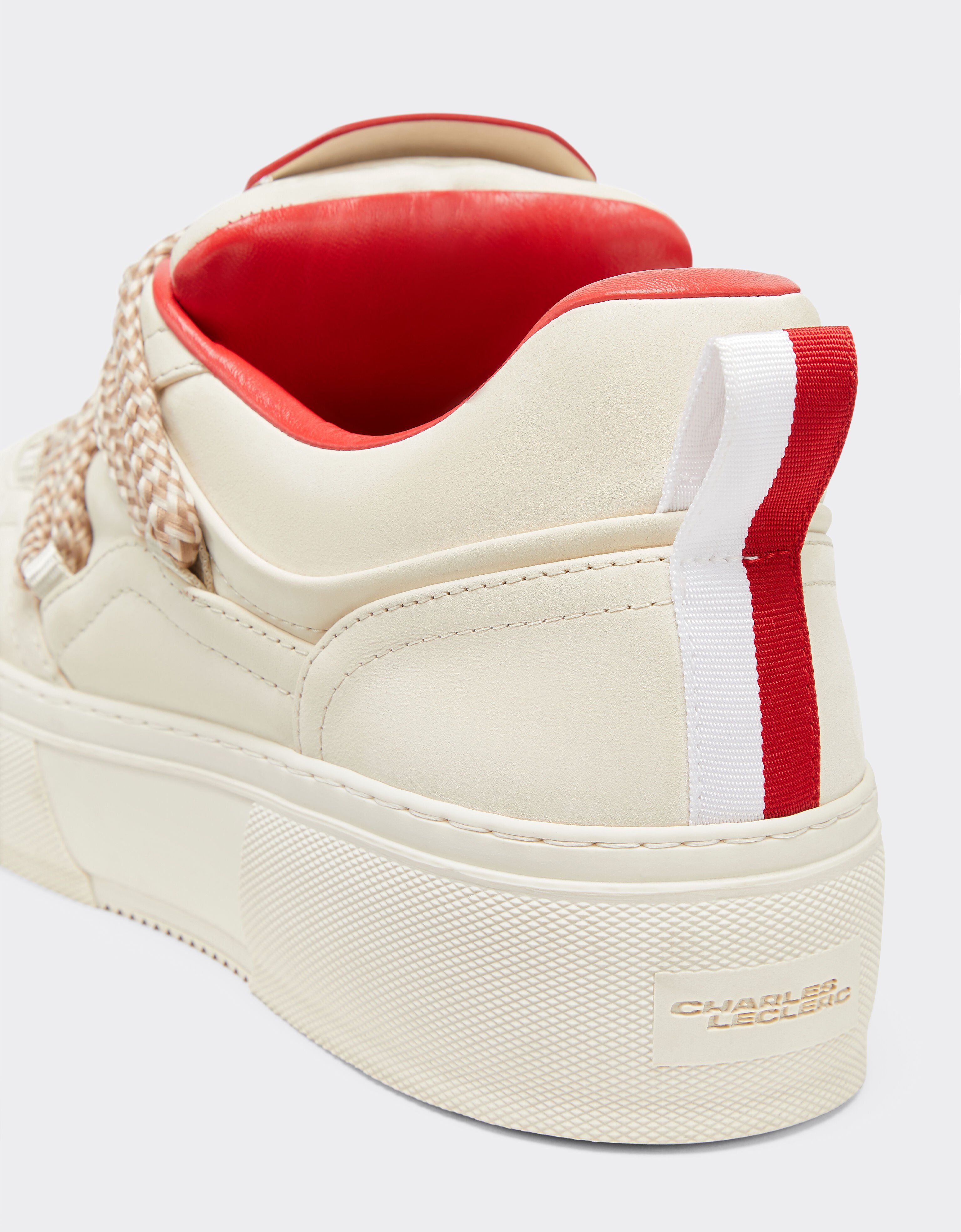 Ferrari Ferrari x Charles Leclerc low-top nubuck trainers Ecru 49186f