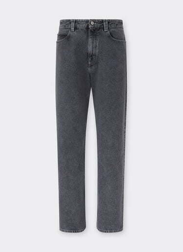 Fünf-Taschen-Hose aus marmoriertem Denim Ferrari Fünf-Taschen-Hose aus marmoriertem Denim Granitgrau 50875f