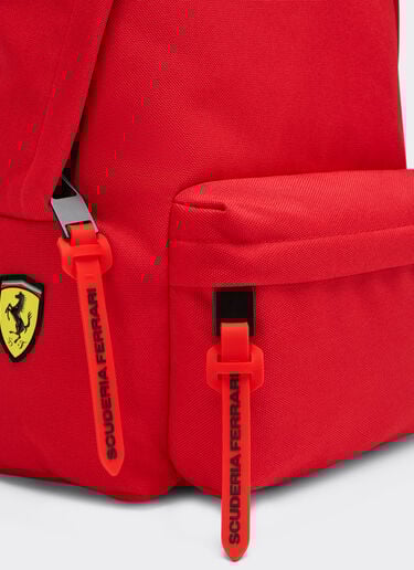 Ferrari Mini technical fabric backpack with Ferrari Scudetto Rosso SBNBP0003HMM0017f