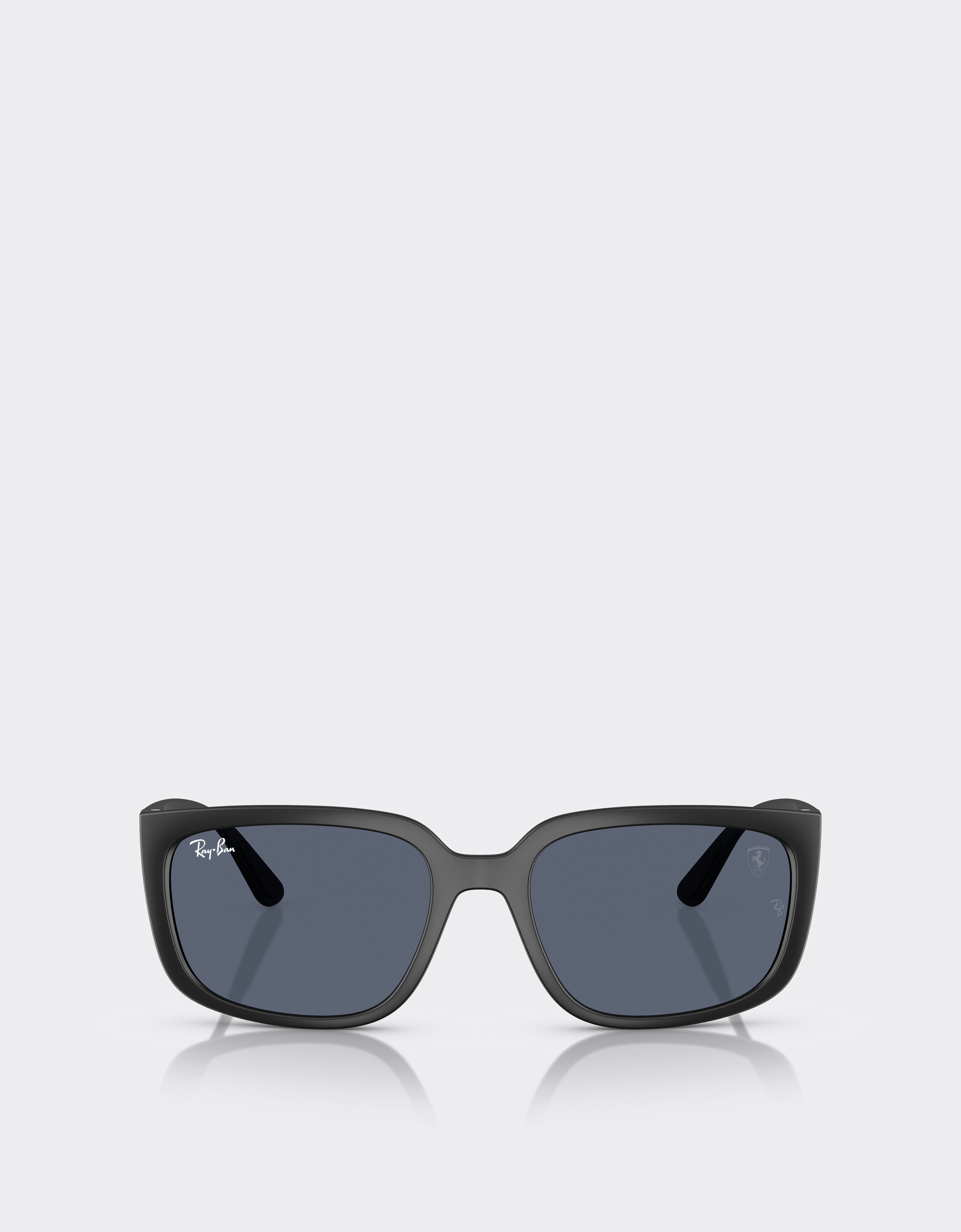 Ferrari Ray-Ban für Scuderia Ferrari RB4443M in schwarzem PEEK mit dunkelgrauen Gläsern Mattschwarz F1519f