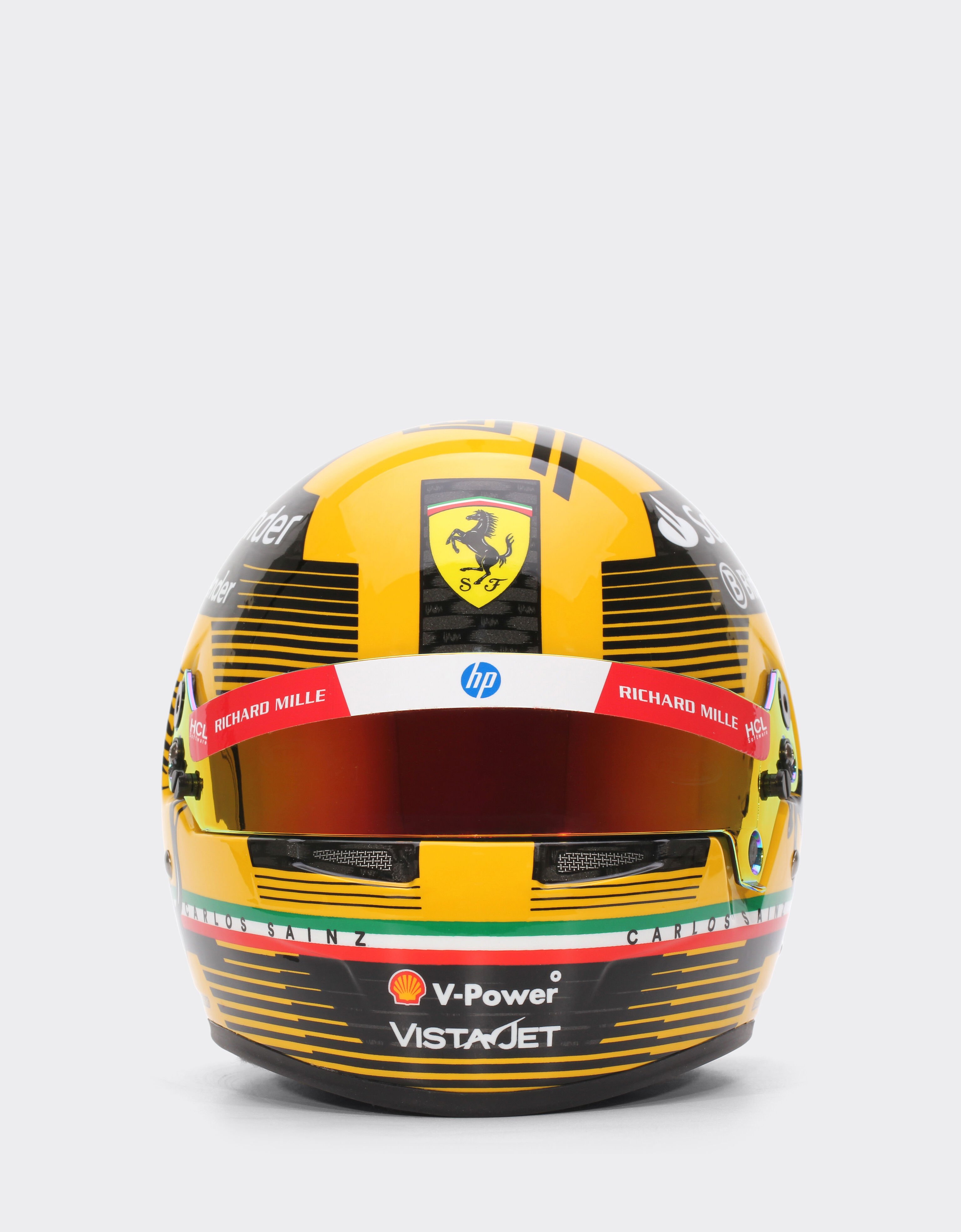 Ferrari Casque Carlos Sainz Monza Special Edition 2024 à l'échelle 1/1 Jaune F1351f