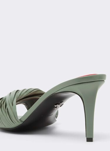 Ferrari Leather Mules with Carved Fringes Salvia CSWML0004XL00007f