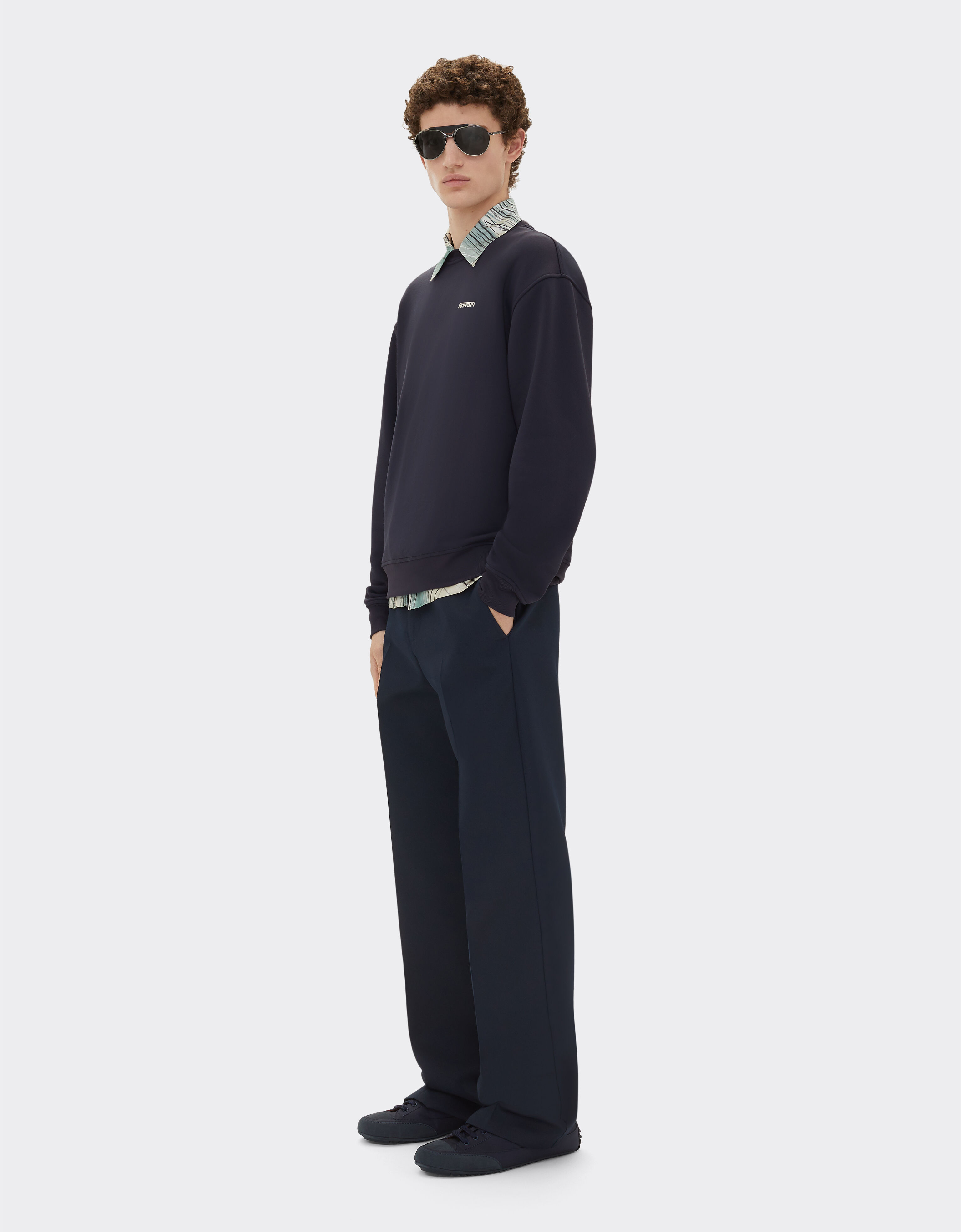 Ferrari Sweatshirt aus technischem Gewebe mit Ferrari-Logo Navy 21191f