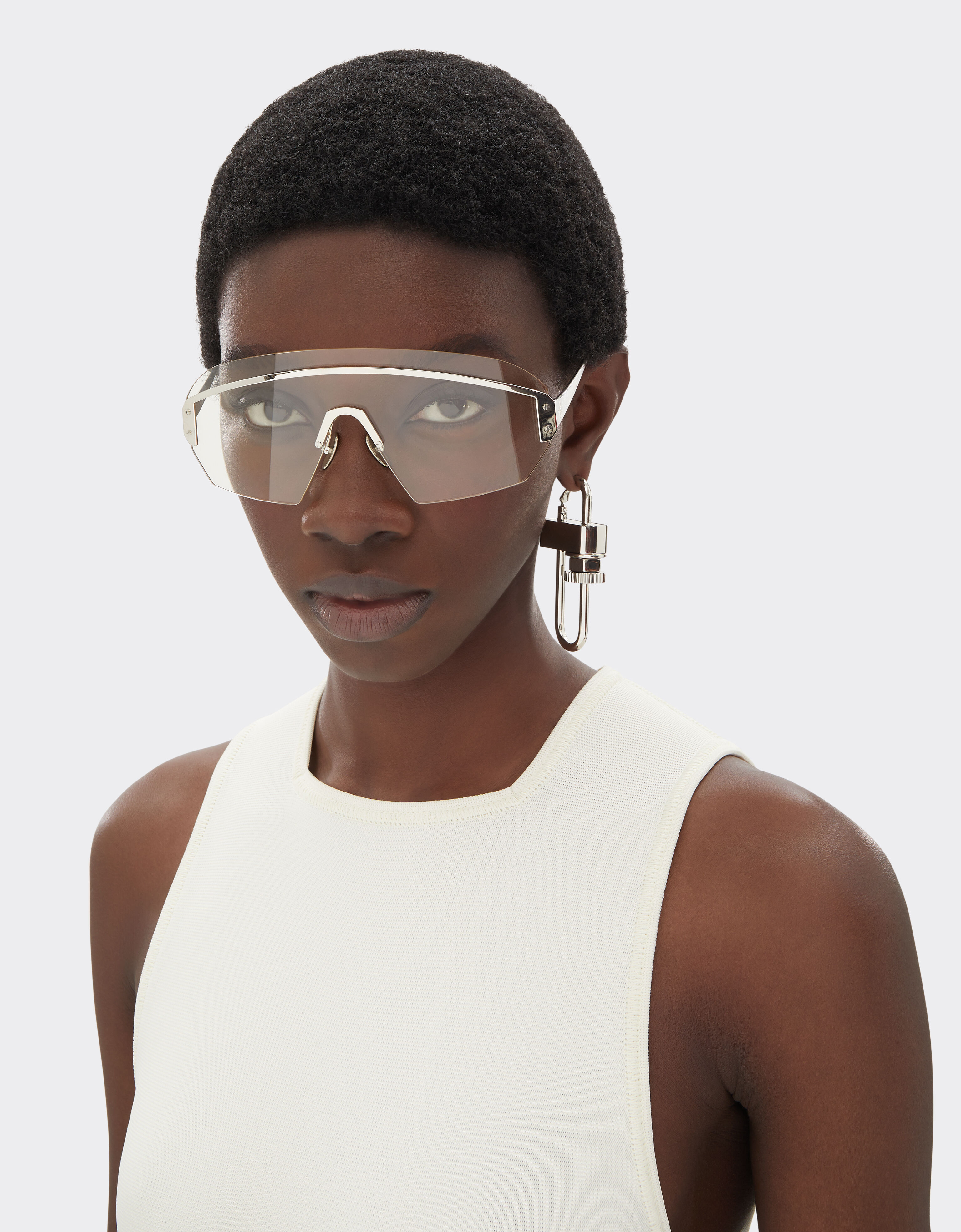 Ferrari sunglasses in silver-coloredmetal with transparent mask Ferrari Ferrari sunglasses in silver-coloredmetal with transparent mask Silver LA0LJf