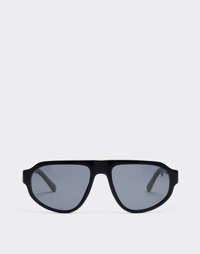 Ferrari Ray-Ban for Scuderia Ferrari 0FZ6027 en acetato negro y amarillo con lentes grises oscuras MULTICOLOR LY0SG1434EXT0001f