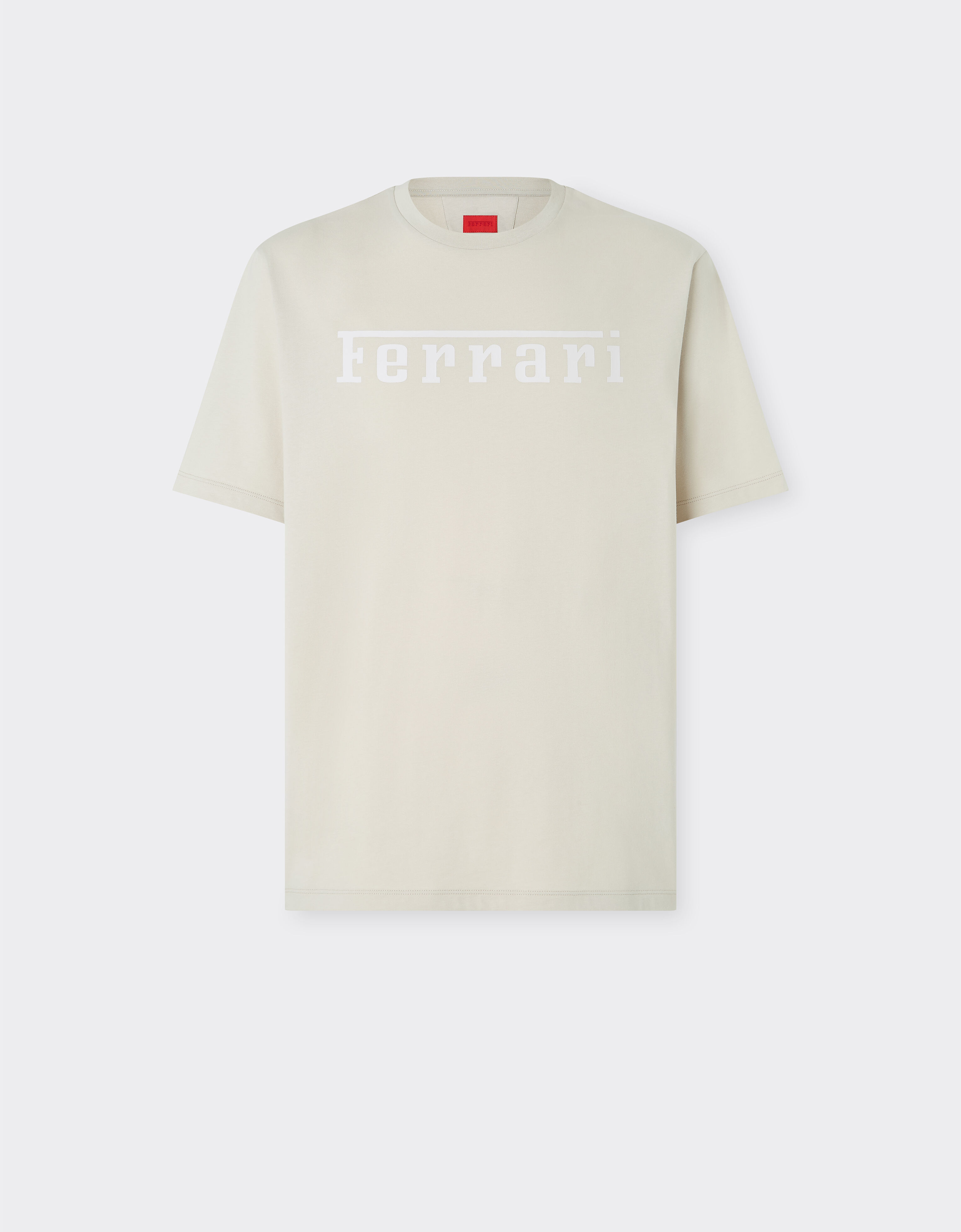 Ferrari Cotton T-shirt with Ferrari logo Chalk 21179f