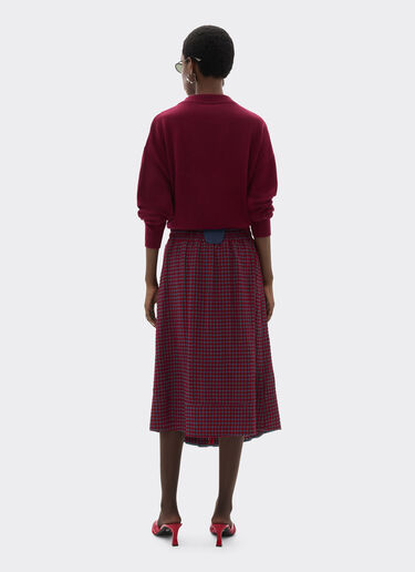 Ferrari Wool and viscose skirt with Vichy pattern Cherry 22649f