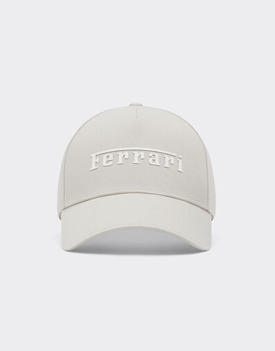 Ferrari Casquette de baseball avec logo Ferrari caoutchouté Ecru 20403f
