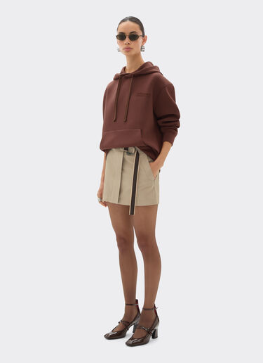 Hooded sweatshirt in scuba fabric Ferrari Hooded sweatshirt in scuba fabric Espresso 22844f