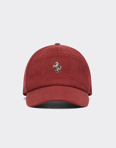 Ferrari Baseball cap in cotone con Cavallino Rampante Maison Red 50248f