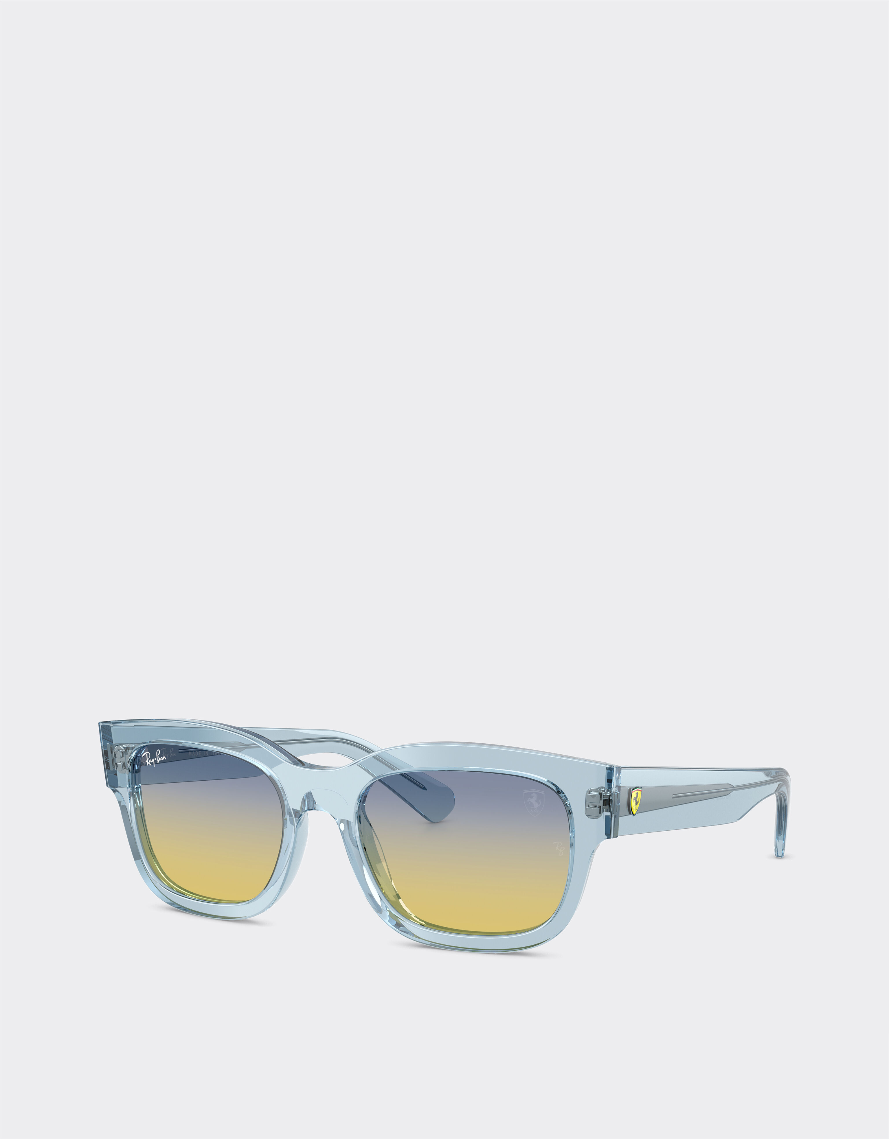 Ferrari Ray-Ban pour Scuderia Ferrari RB2228M en acétate bleu clair transparent avec verres dégradés jaune/bleu clair Azzurro LA0JHf