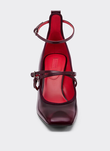 Ferrari Leather Mary Jane pumps Cherry 22732f
