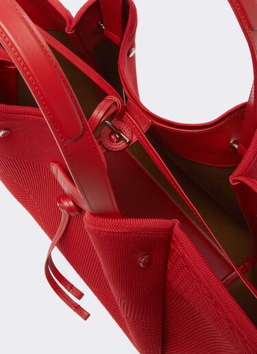 Ferrari ニットとレザーのトートバッグ Rosso Magma CBWTO0002YA00006f