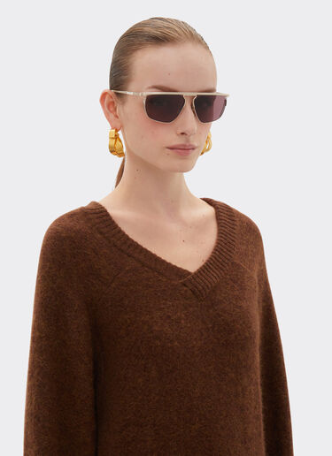Ferrari Ferrari sunglasses in gold-tone titanium with exclusive Contrast Pro™ lenses Gold F1521f