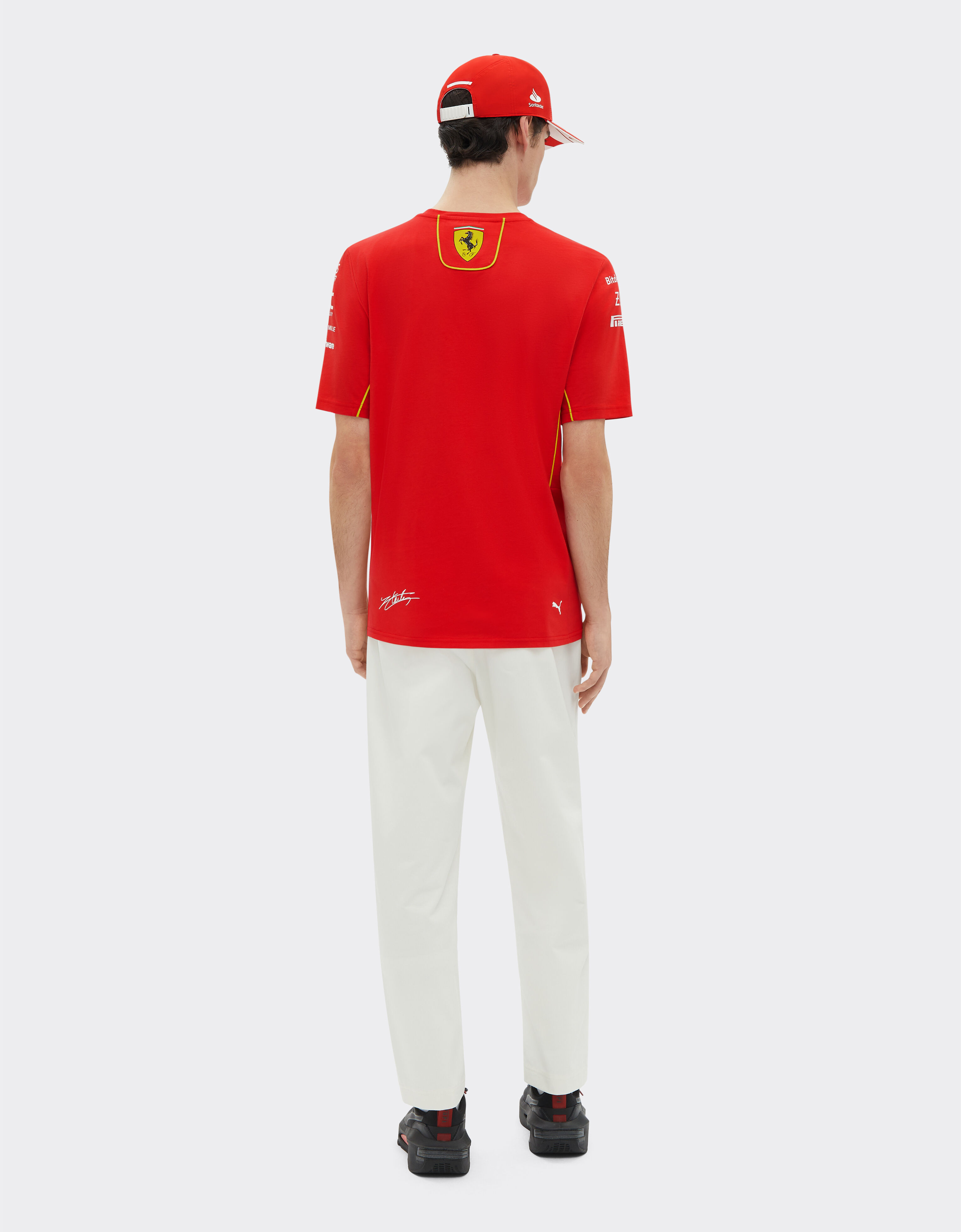 Camiseta Leclerc Replica Team Scuderia Ferrari 2024 en Rosso Corsa de Hombre Ferrari