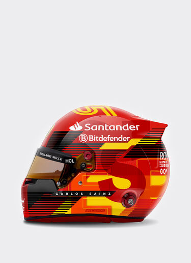 Ferrari 1:2-scale 2024 Carlos Sainz Spain Special Edition mini helmet Red F1355f