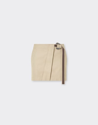 Ferrari Q-Cycle® Cotton Twill Mini Skirt Chalk 22692f
