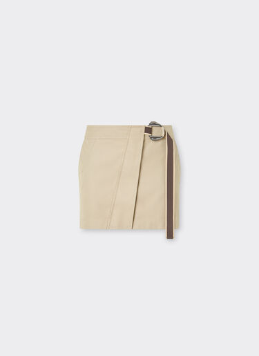 Ferrari Q-Cycle® Cotton Twill Mini Skirt Chalk 22692f