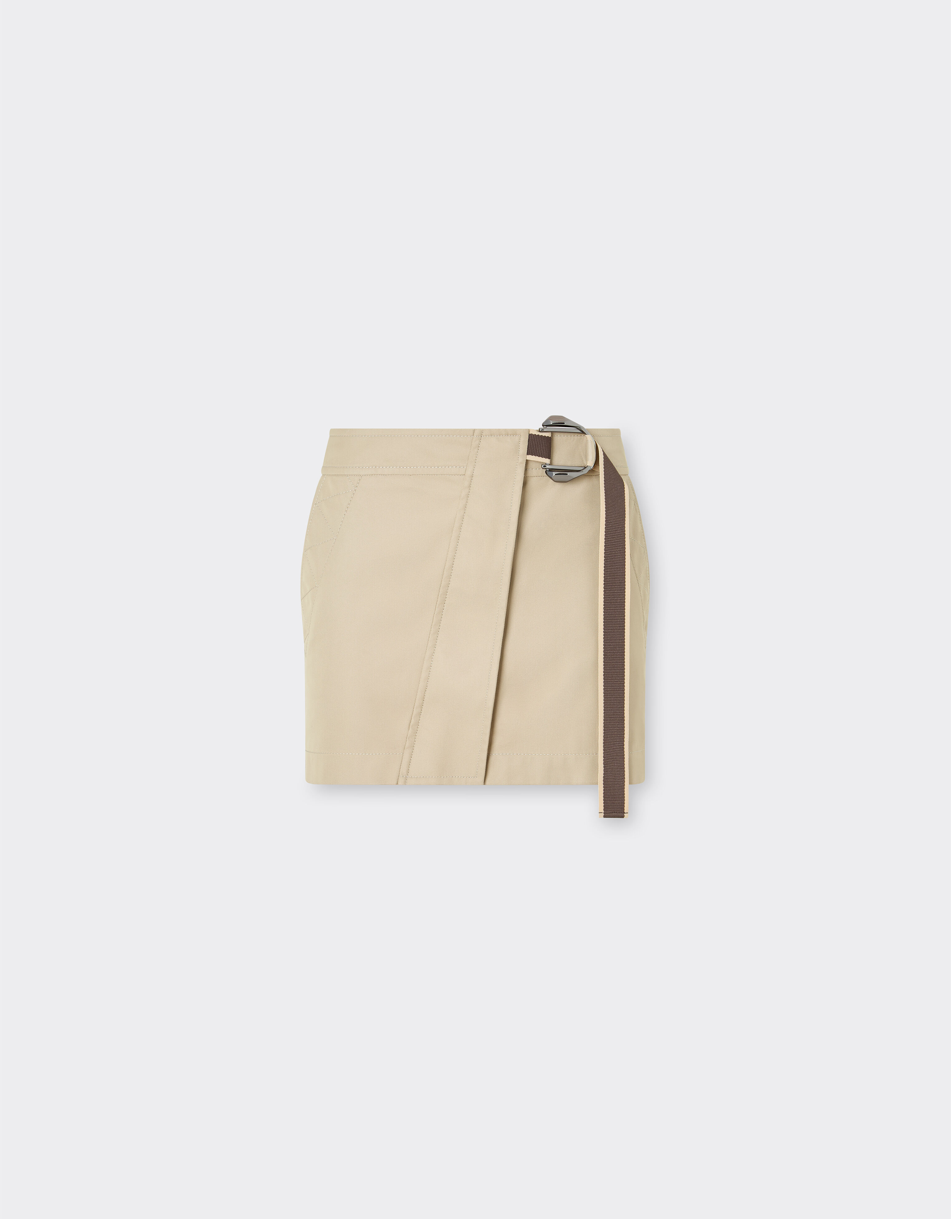 Ferrari Q-Cycle® Cotton Twill Mini Skirt Chalk 22692f