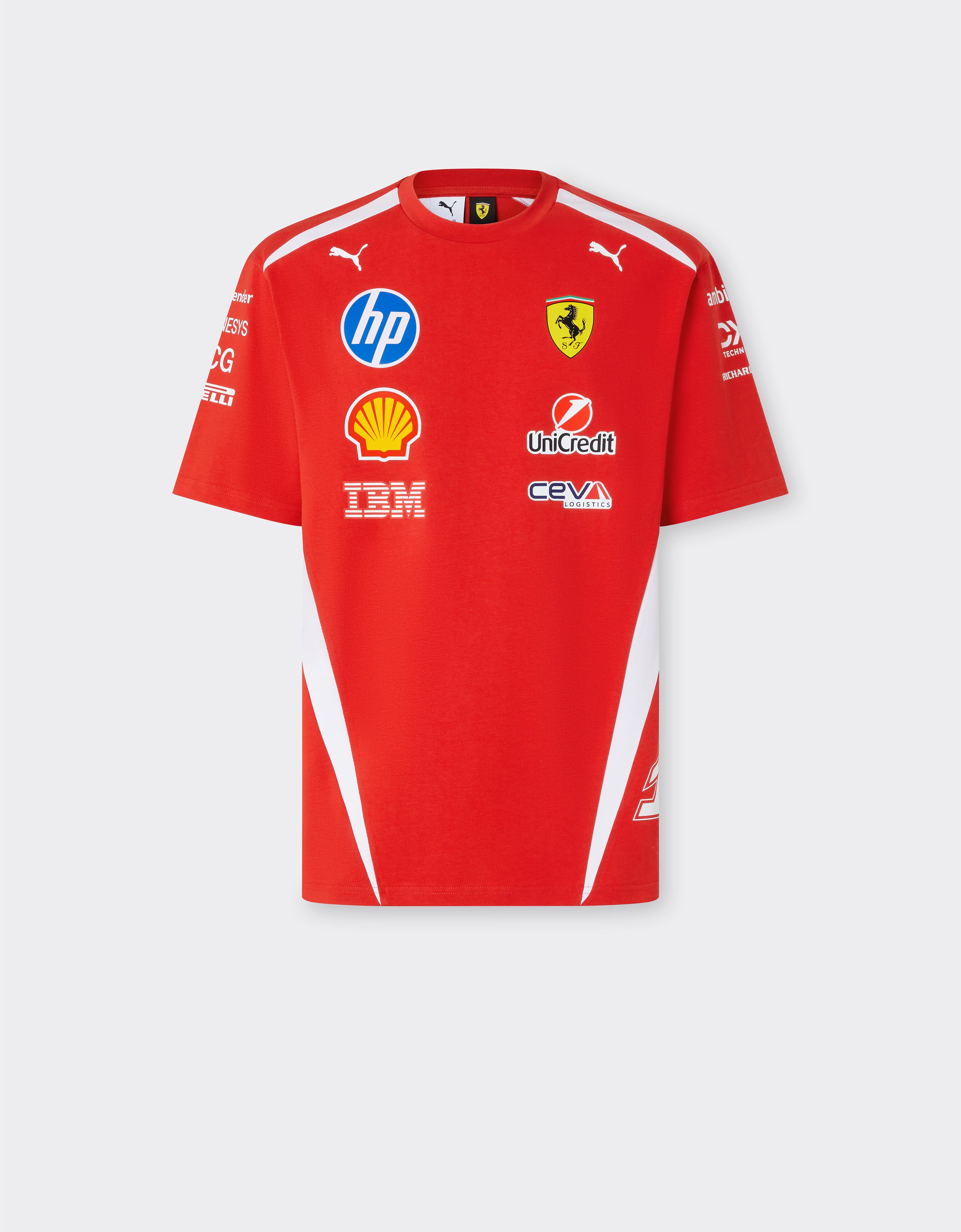 Ferrari Leclerc Replica Drivers Authentic 2026 Puma for Scuderia Ferrari HP T-shirt Red LA0H3f