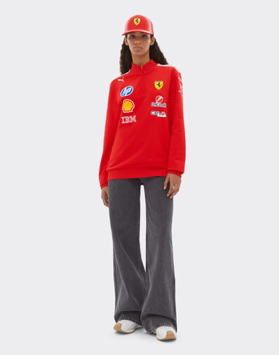 Ferrari Replica 2026 Puma for Scuderia Ferrari HP Sweatshirt mit halbem Reißverschluss Rot LA0H9f