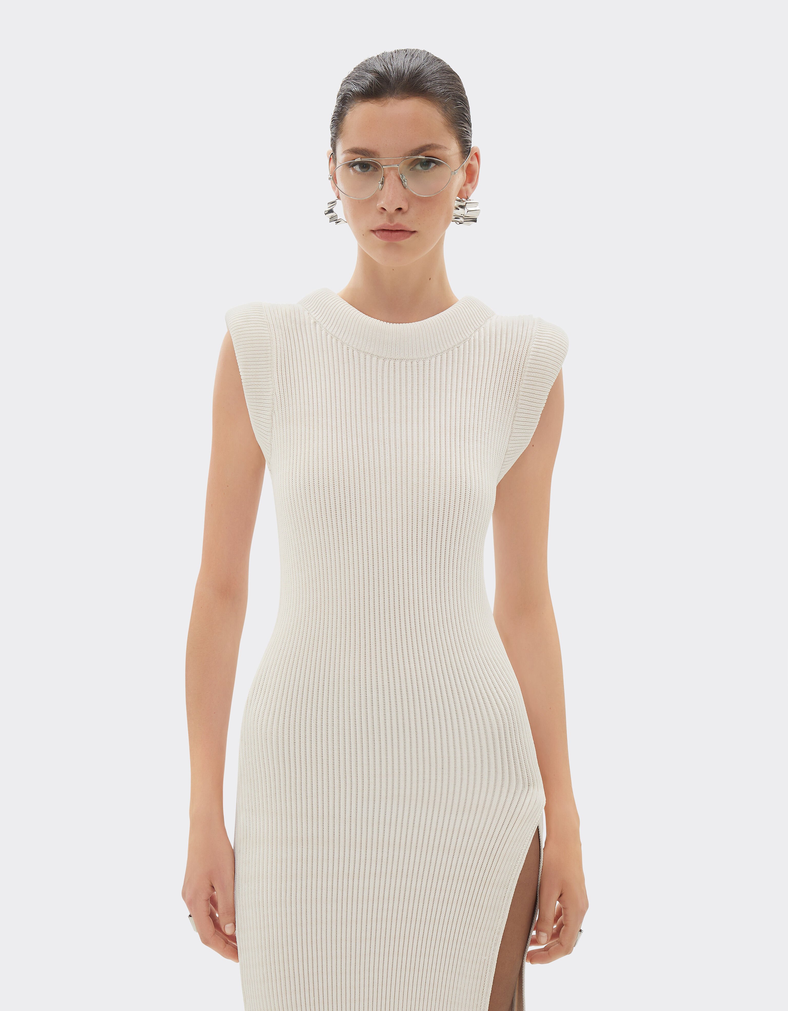 Ferrari Sleeveless knit dress Chalk 22525f