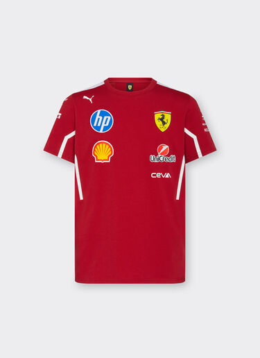 Ferrari Puma for Scuderia Ferrari HP 2025 Team junior T-shirt Red LA026fK