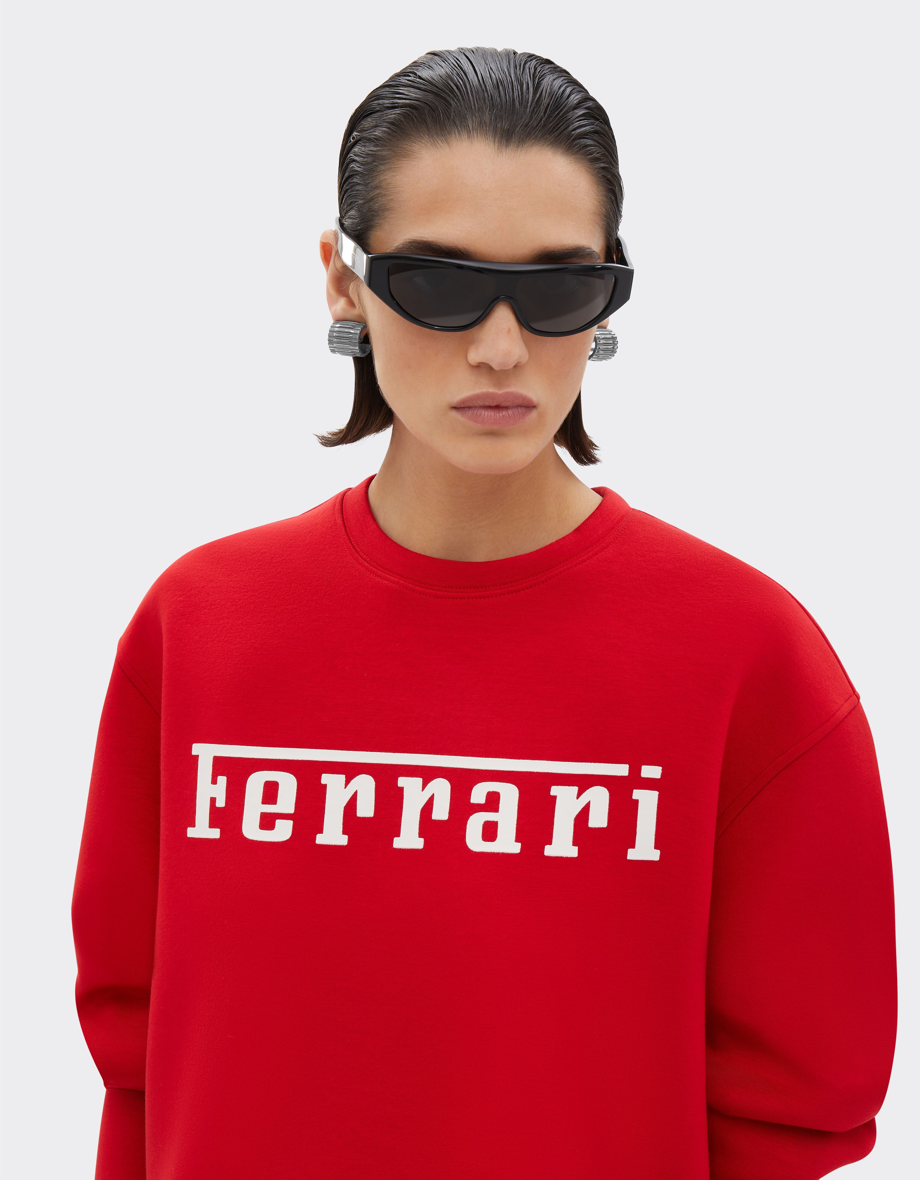 Ferrari Scuba sweatshirt with Ferrari logo Rosso Corsa 20520f