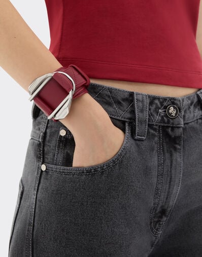 Ferrari Leather bracelet with buckle Maison Red 50002f