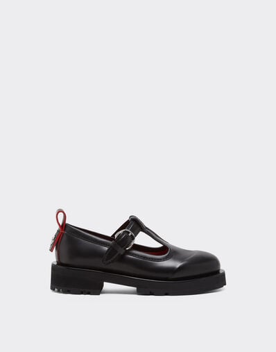Ferrari Mary Jane en cuir Noir 22742f